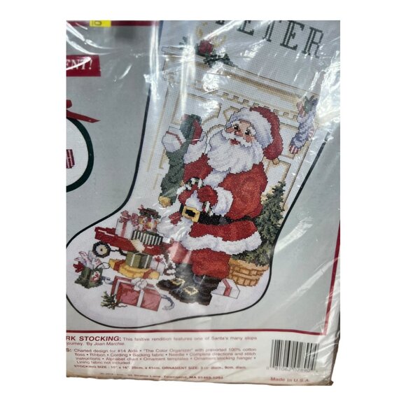 Needle Treasures Santa Stocking‎ Cross Stitch Kit - Picture 3 of 4